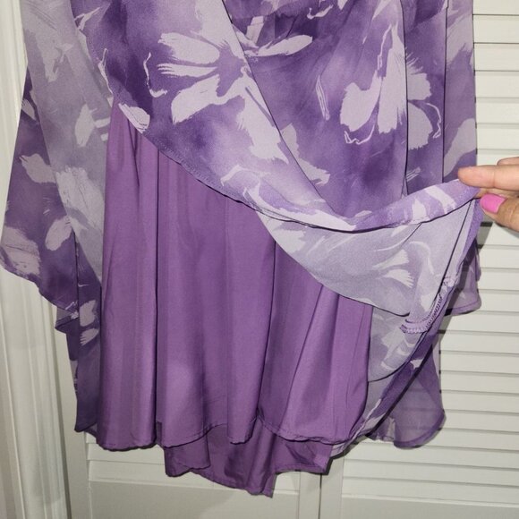 ✨ SHEIN | Women's Purple Bell Sleeve Dress - Picture 7 of 9